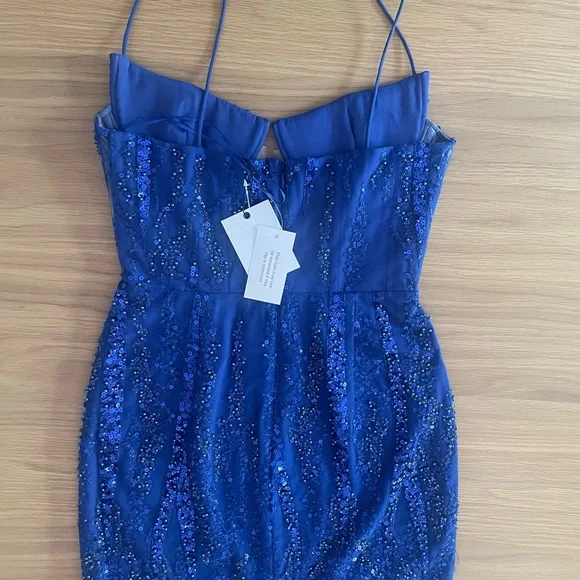 NWT SAU LEE Kimberley dress in electric blue size 2